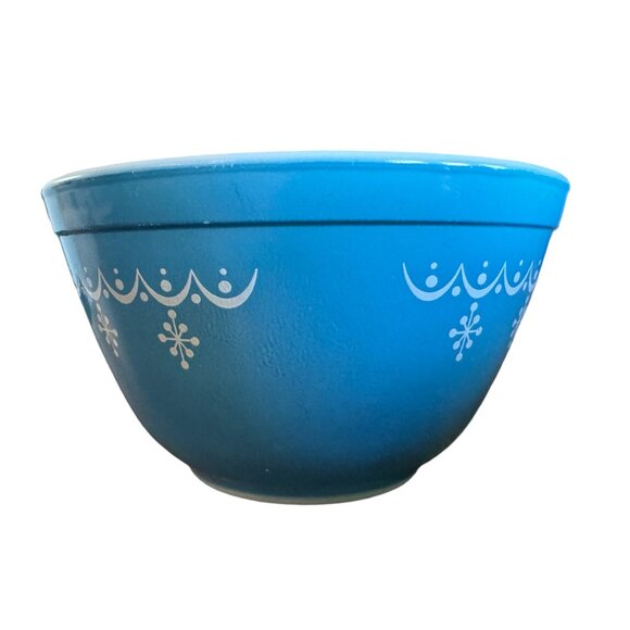 Vintage Pyrex By Corning Snowflake Blue #401 Nesting Bowl Replacement USA - Picture 5 of 14